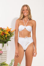 Cargar imagen en el visor de la galería, Bottom Shimmer-White Belted-High-Waist
