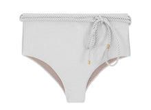 Cargar imagen en el visor de la galería, Bottom Shimmer-White Belted-High-Waist
