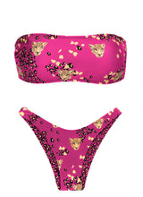 Cargar imagen en el visor de la galería, Set Roar-Pink Bandeau-Reto High-Leg
