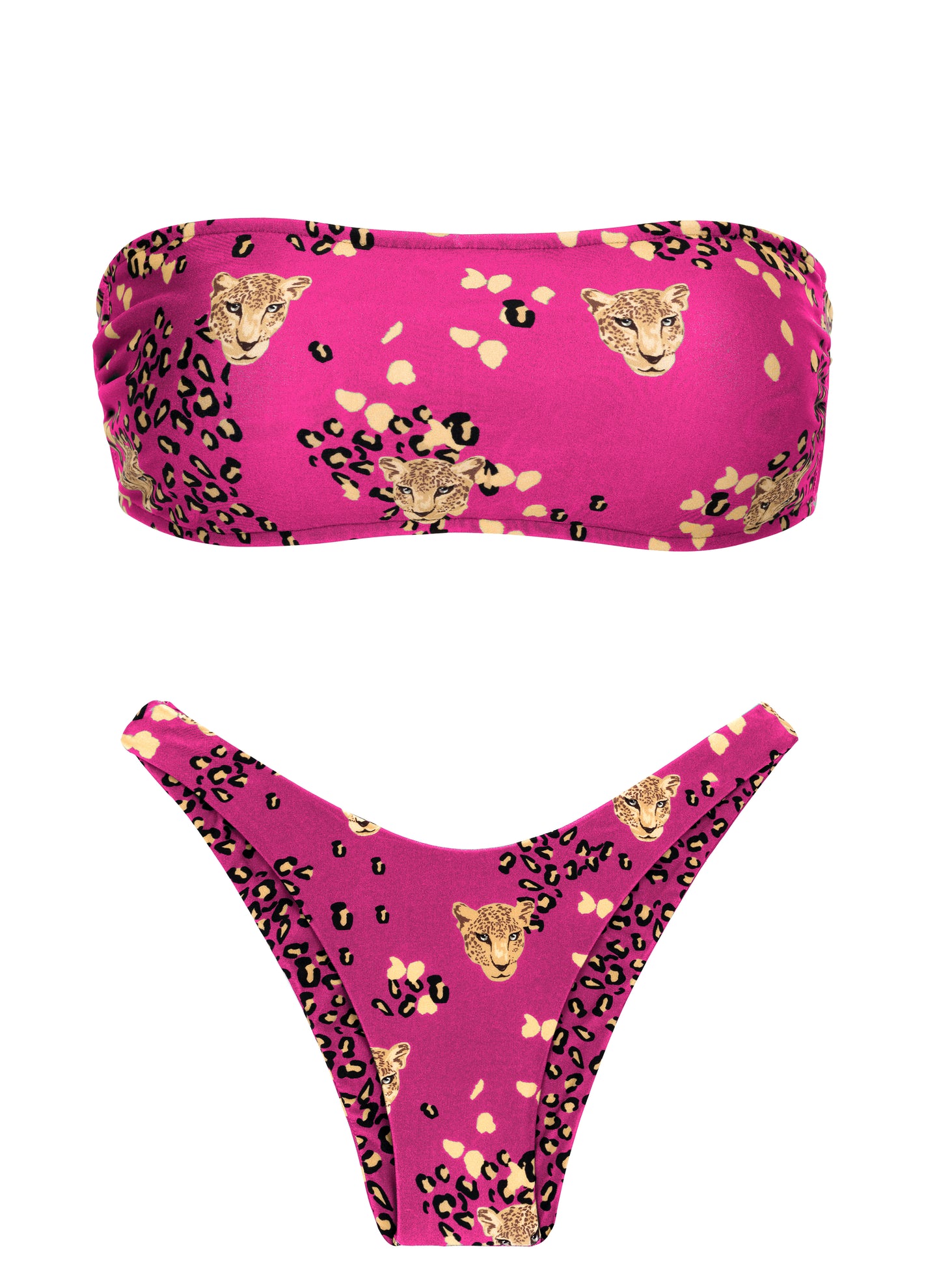 Set Roar-Pink Bandeau-Reto High-Leg